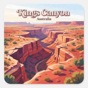 Sticker Carré Canyon de Kings Watarrka Australie