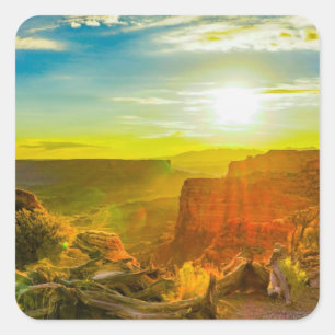 Sticker Carré Canyon Terres Parc national Moab Utah