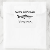 Sticker Carré Cape Charles Virginia Cobia (Sac)