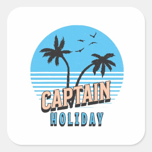 Sticker Carré Capitaine Holiday (Devant)