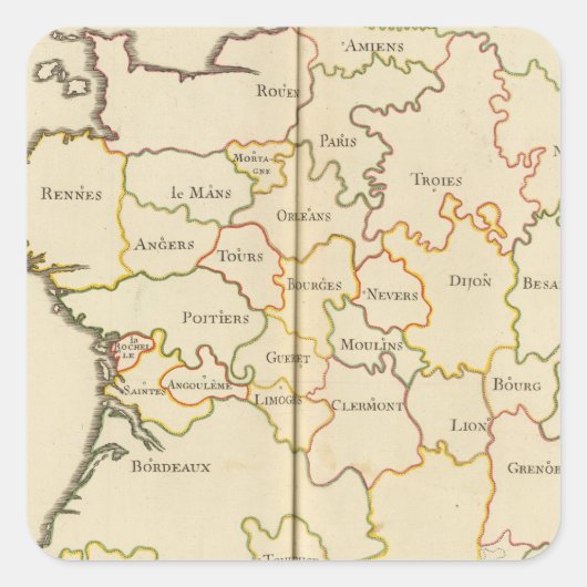Sticker Carré Capitales de France (Devant)