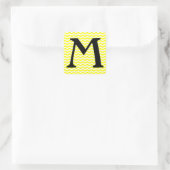 Sticker Carré Capri Lemon Wave Chevron (Sac)