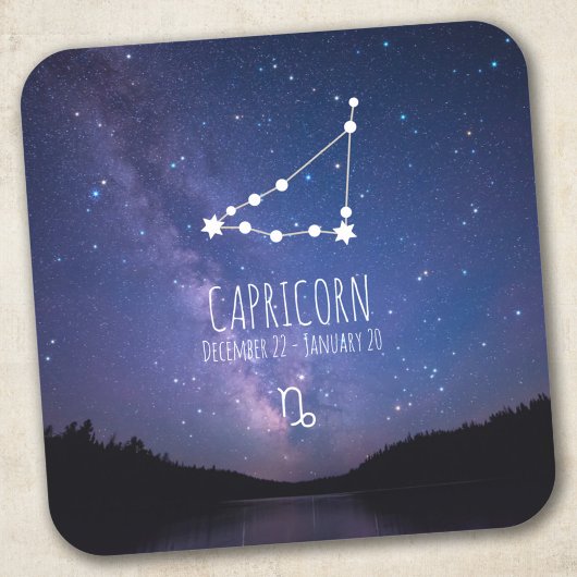 Sticker Carré Capricorn | Personalized Zodiac Constellation