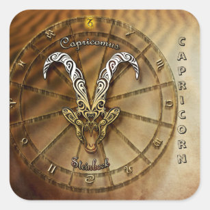 Sticker Carré Capricorn Zodiac Astrologie