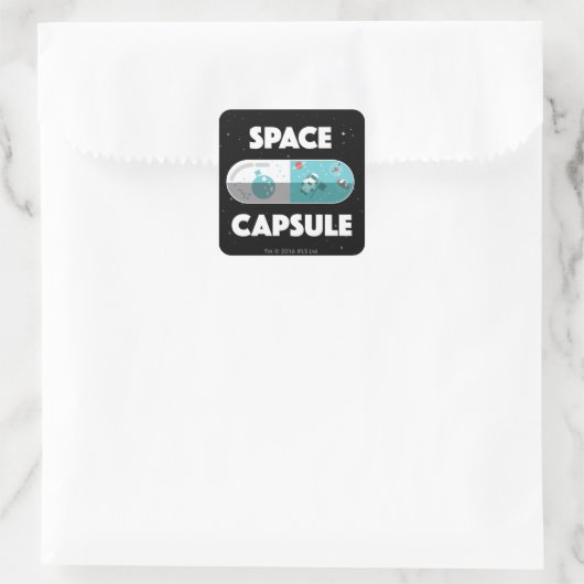 Sticker Carré Capsule spatiale (Sac)