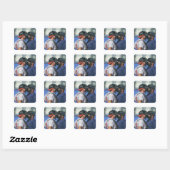 Sticker Carré Capteur de baseball et juge-arbitre Argument (Feuille)