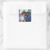 Sticker Carré Capteur de baseball et juge-arbitre Argument (Sac)