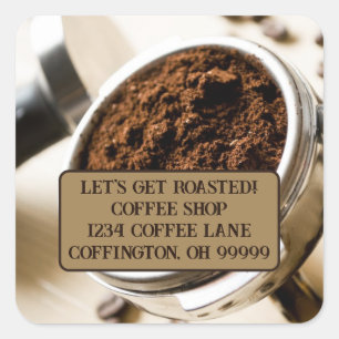 Sticker Carré Capture d'écran de Espresso Ready to Brew Adresse 