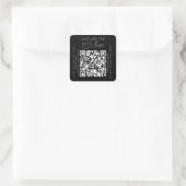 Sticker Carré Capturez L'Amour Qr Code Black Chic Mariage modern (Sac)