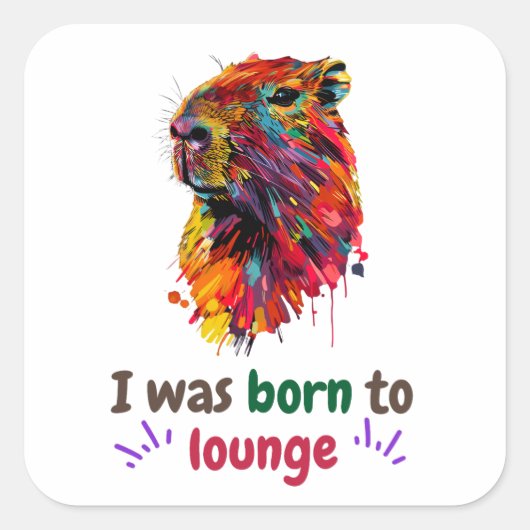 Sticker Carré Capybara (Devant)