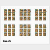 Sticker Carré Capybara Calm Crew (Feuille)