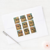 Sticker Carré Capybara Calm Crew (Enveloppe)