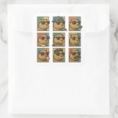 Sticker Carré Capybara Calm Crew (Sac)