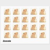 Sticker Carré Capybara rêvant (Feuille)