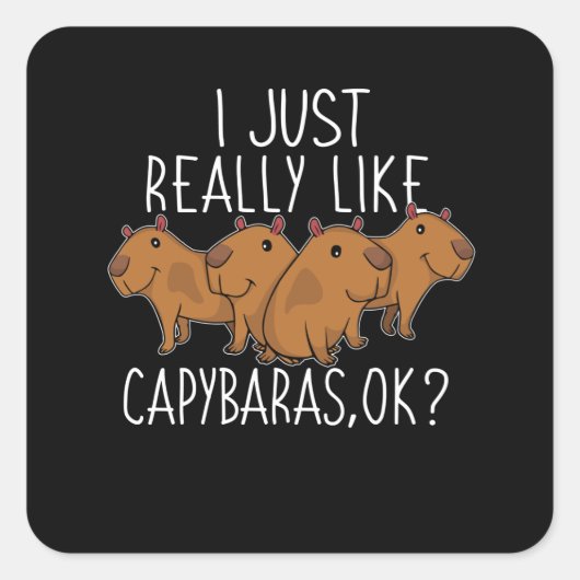 Sticker Carré Capybara Venin (Devant)