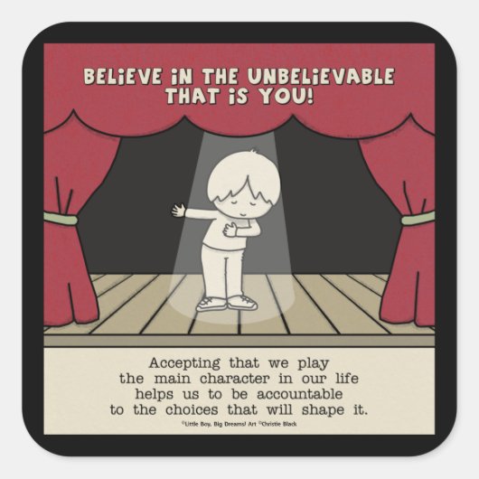 Sticker Carré Caractère principal (Devant)