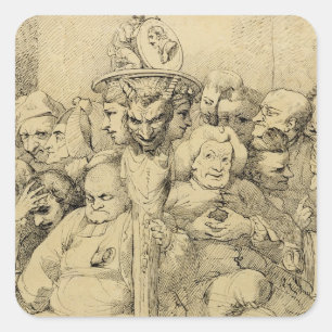 Sticker Carré Caractères littéraires assemblés autour de la Méda