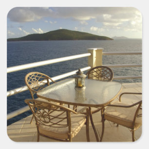 Sticker Carré Caraïbes, îles Vierges américaines, Saint-Thoma