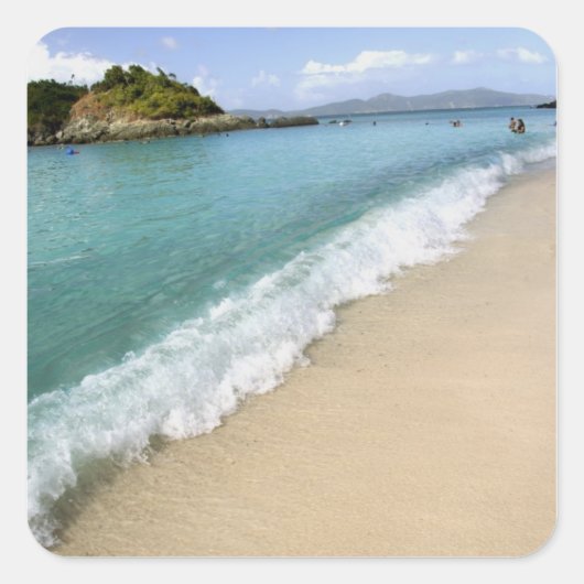 Sticker Carré Caraïbes, îles Vierges américaines, St. John, (Devant)