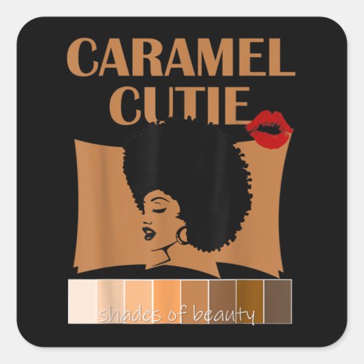Sticker Carré Caramel Cutie (Devant)