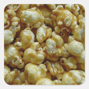 Sticker Carré Caramel Popcorn