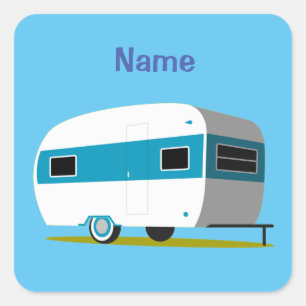 Sticker Carré Caravan Camper RV Thunder_Cove