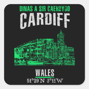 Sticker Carré Cardiff