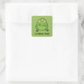 Sticker Carré Caricature de grenouille (Sac)