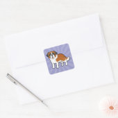 Sticker Carré Caricature Saint Bernard (Enveloppe)