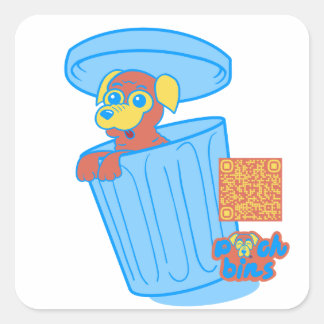 Sticker Carré Carlin Pooch Bins