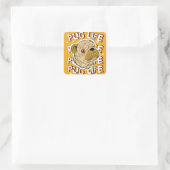 Sticker Carré Carlin Vie Animal Chien (Sac)