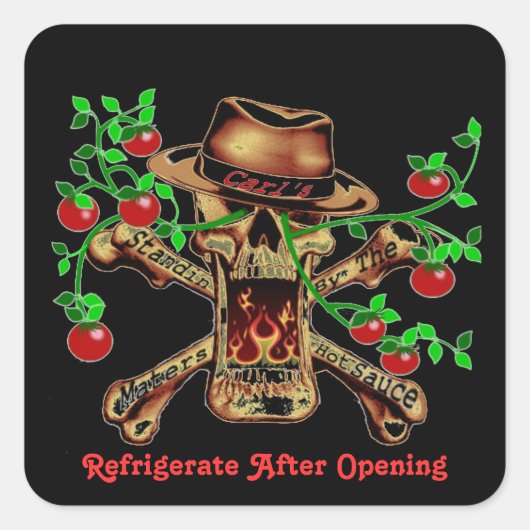 Sticker Carré Carl's Standin By The Maters (Devant)