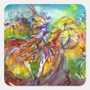 Sticker Carré CARNAVAL ITALIEN / Danse, Musique, Théâtre