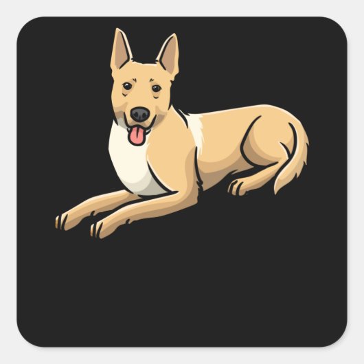 Sticker Carré Carolina Dog Dog (Devant)