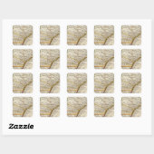Sticker Carré Caroline (Feuille)