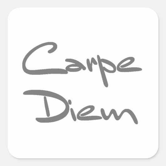 Sticker Carré CARPE DIEM Texte Cool moderne (Devant)