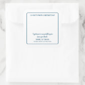 Sticker Carré Carré Authentique Signature Bleu Plaque (Sac)