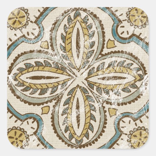 Sticker Carré Carré Batik III non inscrit (Devant)