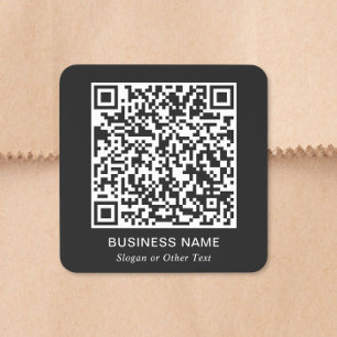 Sticker Carré Carré Commercial Code QR Noir