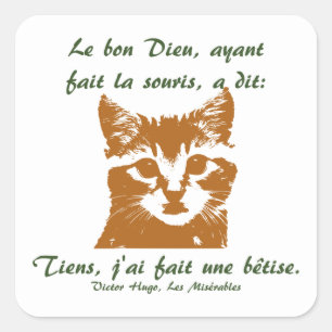 Sticker Carré Carré d'autocollant : Le Chat