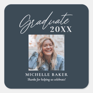 Sticker Carré Carré de graduation de couleur modifiable de charm