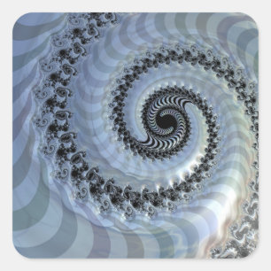 Sticker Carré Carré d'élégance spirale fractale