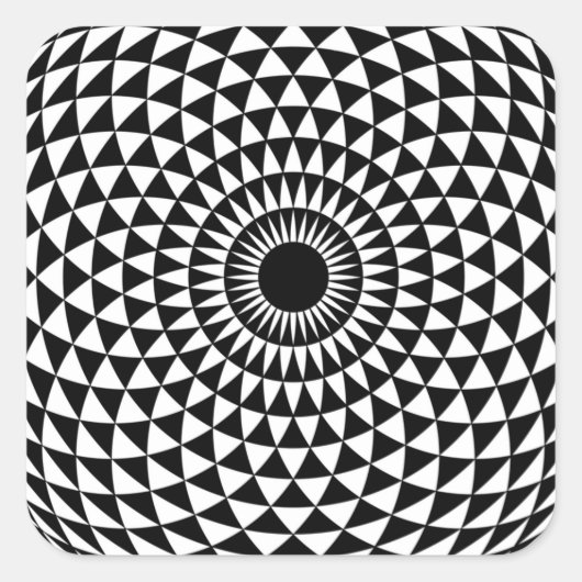 Sticker Carré carré d'illusion blanche à paupières 3D (Devant)