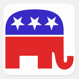 Sticker Carré Carré républicain des éléphants