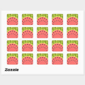 Sticker Carré Carré rose pastèque (Feuille)