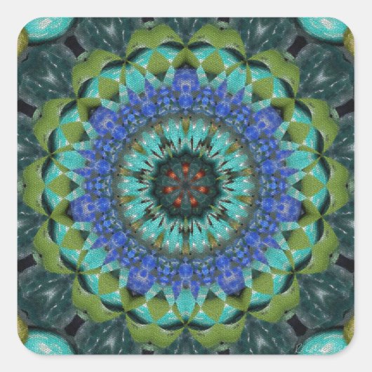 Sticker Carré Carreaux de pierre (Devant)