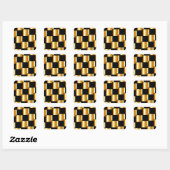 Sticker Carré Carreaux dorés (Feuille)