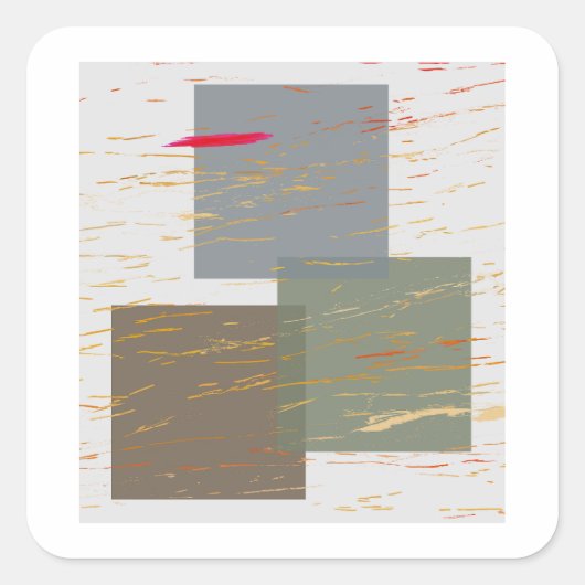 Sticker Carré Carrés en flux (Devant)