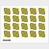 Sticker Carré Carrés hypnotiques (Feuille)