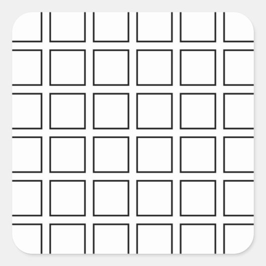 Sticker Carré Carrés noirs (Devant)
